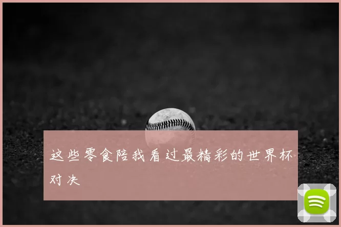 这些零食陪我看过最精彩的世界杯对决